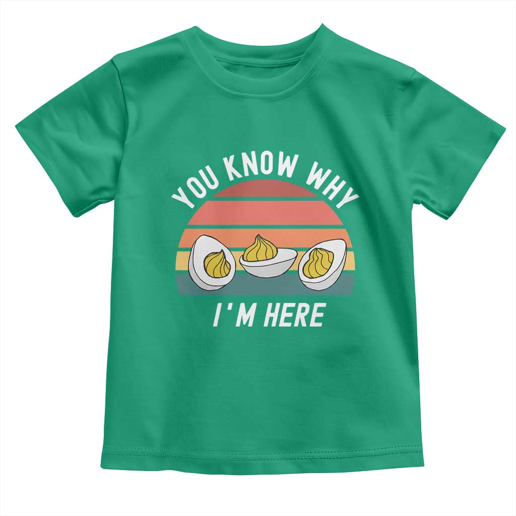 Funny Thanksgiving Dinner Toddler T Shirt You Know Why I Am Here TS14 Irish Green Print Your Wear