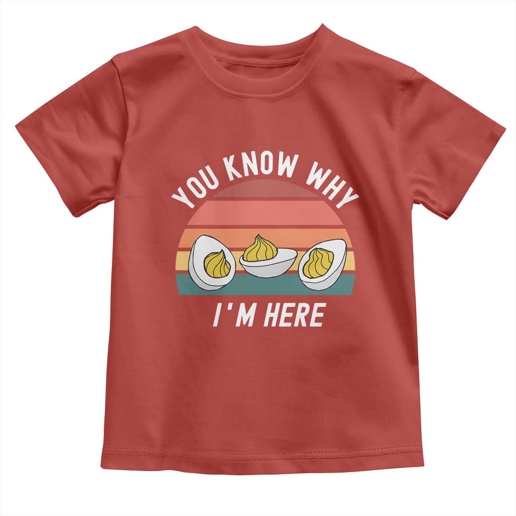 Funny Thanksgiving Dinner Toddler T Shirt You Know Why I Am Here TS14 Red Print Your Wear