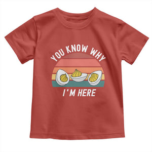 Funny Thanksgiving Dinner Toddler T Shirt You Know Why I Am Here TS14 Red Print Your Wear