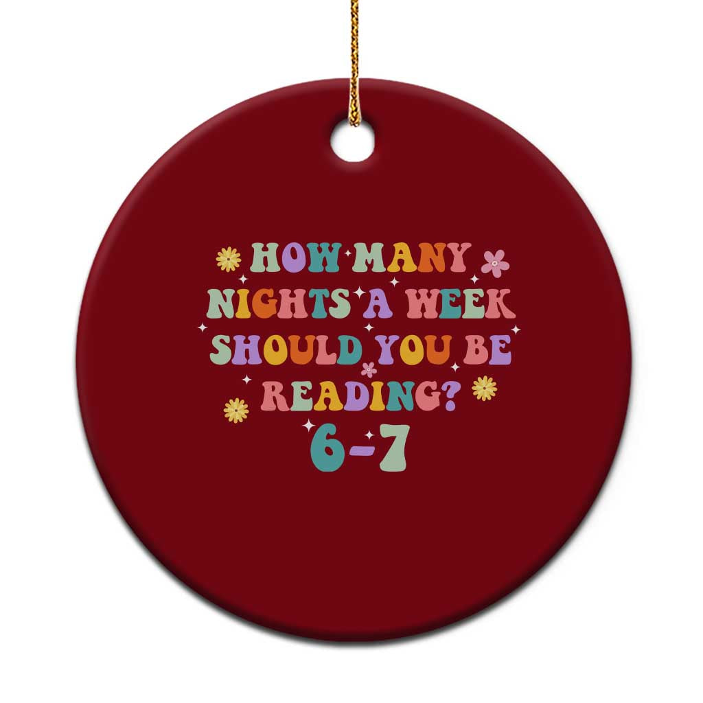 67 Six Seven Meme Ceramic Ornament Funny Reading Book Lover TS14 1pc Red Print Your Wear