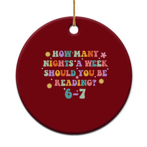 67 Six Seven Meme Ceramic Ornament Funny Reading Book Lover TS14 1pc Red Print Your Wear