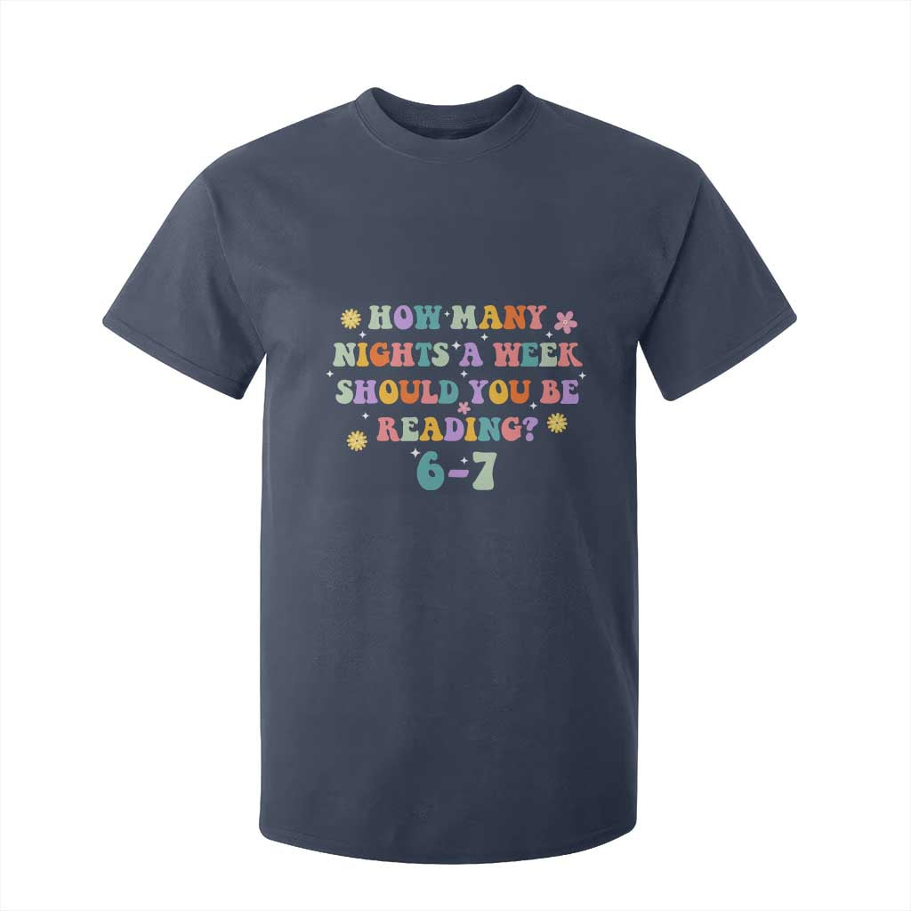 67 Six Seven Meme T Shirt For Kid Funny Reading Book Lover TS14 Navy Print Your Wear