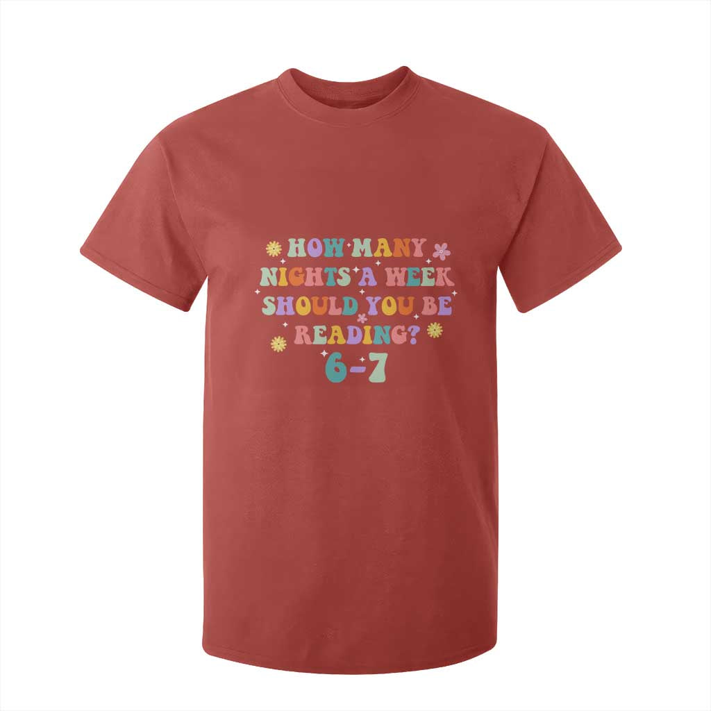 67 Six Seven Meme T Shirt For Kid Funny Reading Book Lover TS14 Red Print Your Wear