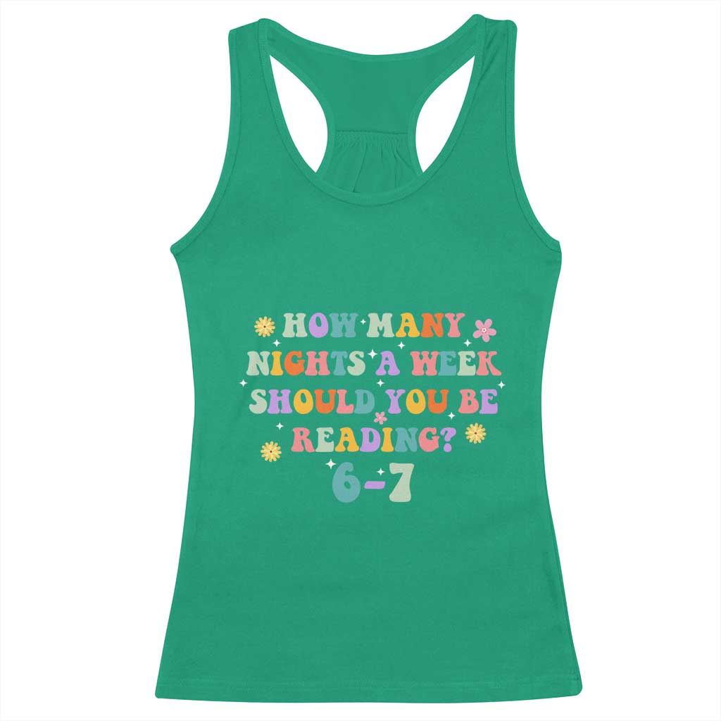 67 Six Seven Meme Racerback Tank Top Funny Reading Book Lover TS14 Irish Green Print Your Wear