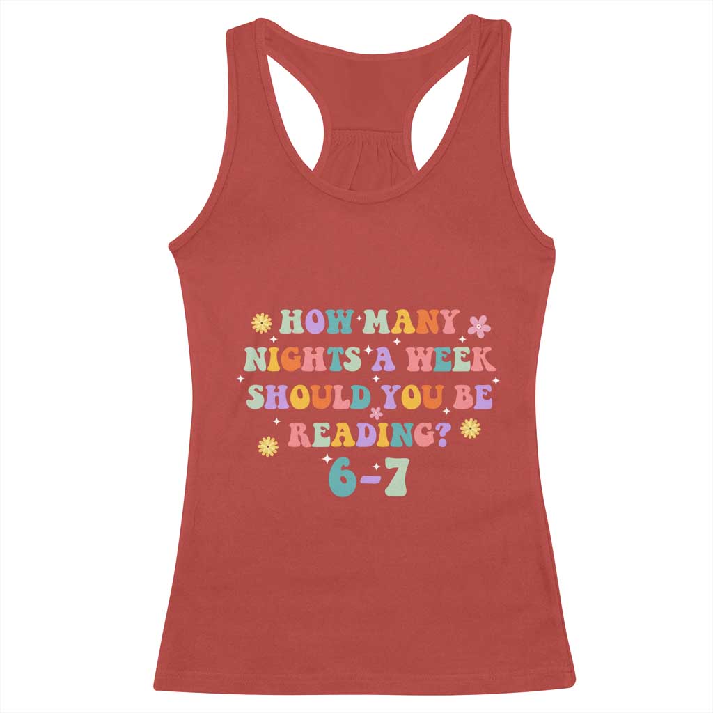 67 Six Seven Meme Racerback Tank Top Funny Reading Book Lover TS14 Red Print Your Wear