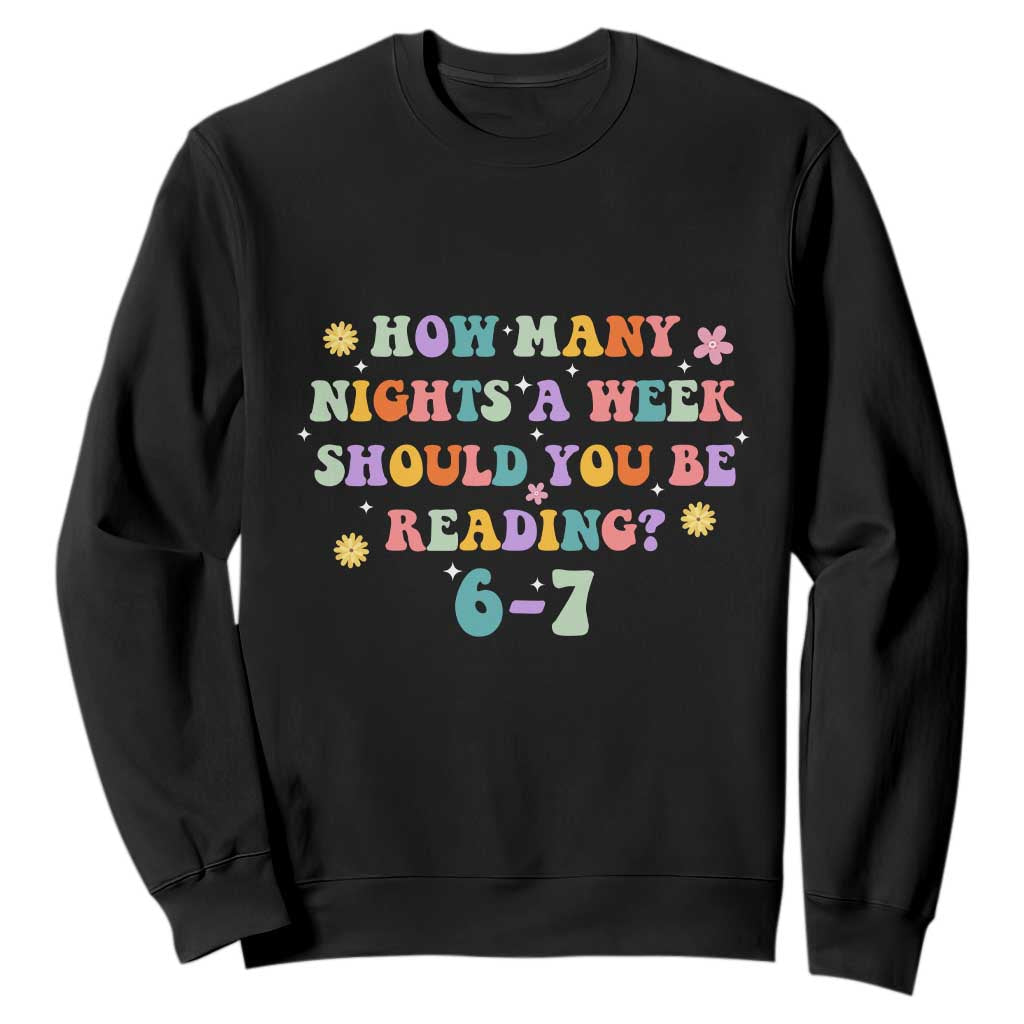 67 Six Seven Meme Sweatshirt Funny Reading Book Lover TS14 Black Print Your Wear