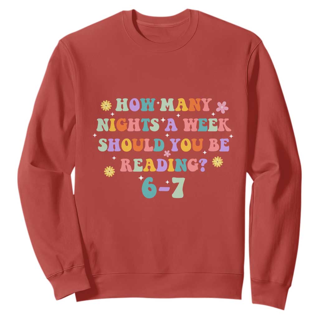 67 Six Seven Meme Sweatshirt Funny Reading Book Lover TS14 Red Print Your Wear