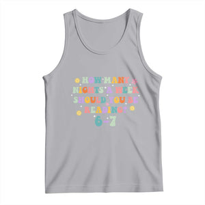 67 Six Seven Meme Tank Top Funny Reading Book Lover TS14 Athletic Heather Print Your Wear