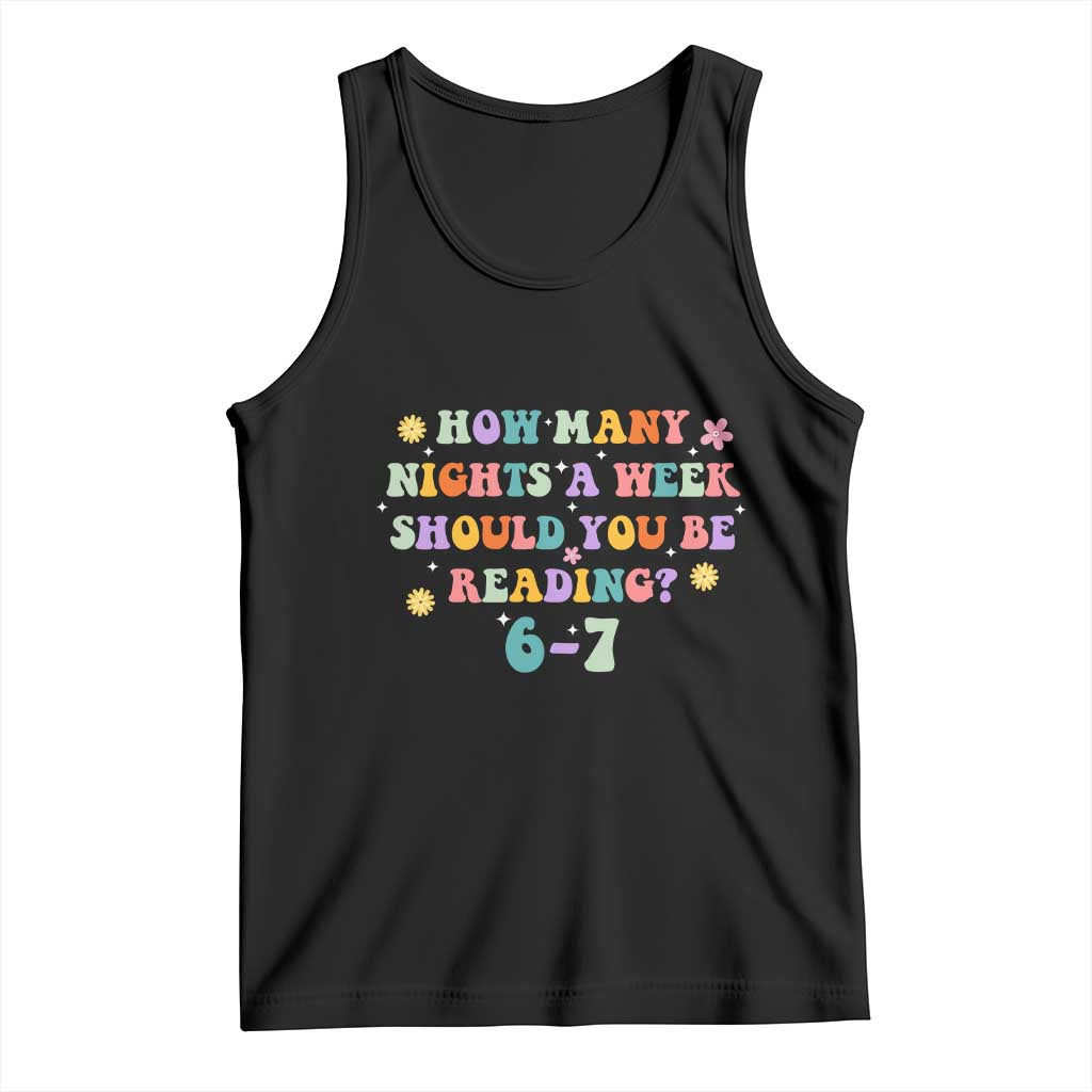 67 Six Seven Meme Tank Top Funny Reading Book Lover TS14 Black Print Your Wear