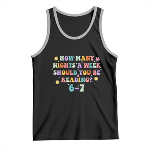 67 Six Seven Meme Tank Top Funny Reading Book Lover TS14 Black Athletic Heather Print Your Wear