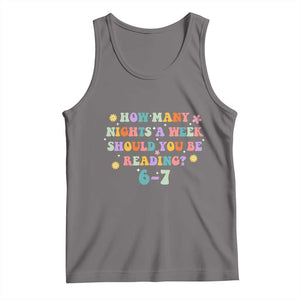 67 Six Seven Meme Tank Top Funny Reading Book Lover TS14 Deep Heather Print Your Wear