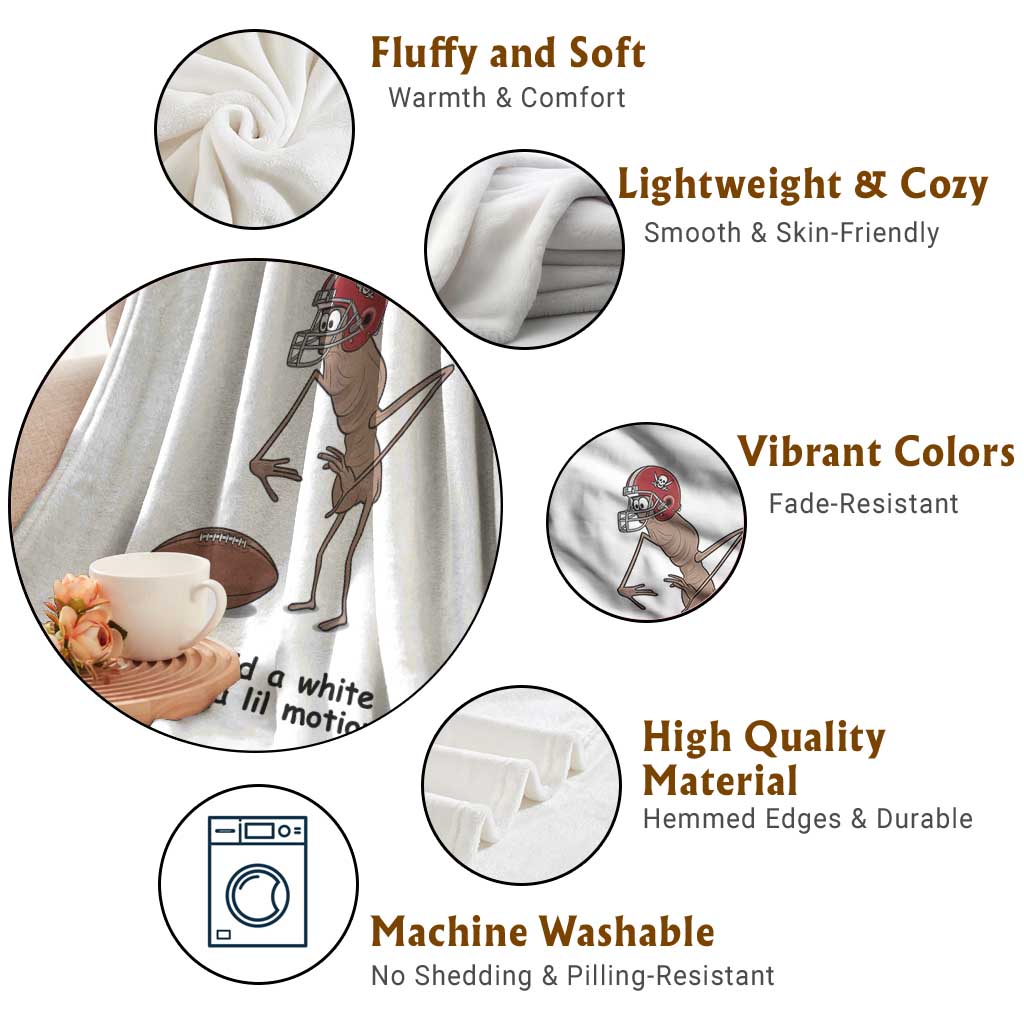 God Forbid a White Boy Get a Lil Motion Throw Blanket Marcus The Worm Robert Meme Funny Internet Quote TS14 Print Your Wear