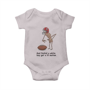 God Forbid a White Boy Get a Lil Motion Baby Onesie Marcus The Worm Robert Meme Funny Internet Quote TS14 Ice Gray Print Your Wear
