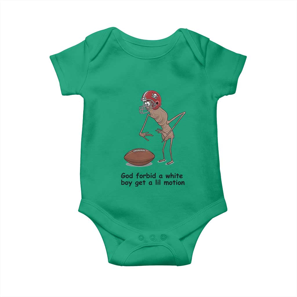 God Forbid a White Boy Get a Lil Motion Baby Onesie Marcus The Worm Robert Meme Funny Internet Quote TS14 Irish Green Print Your Wear