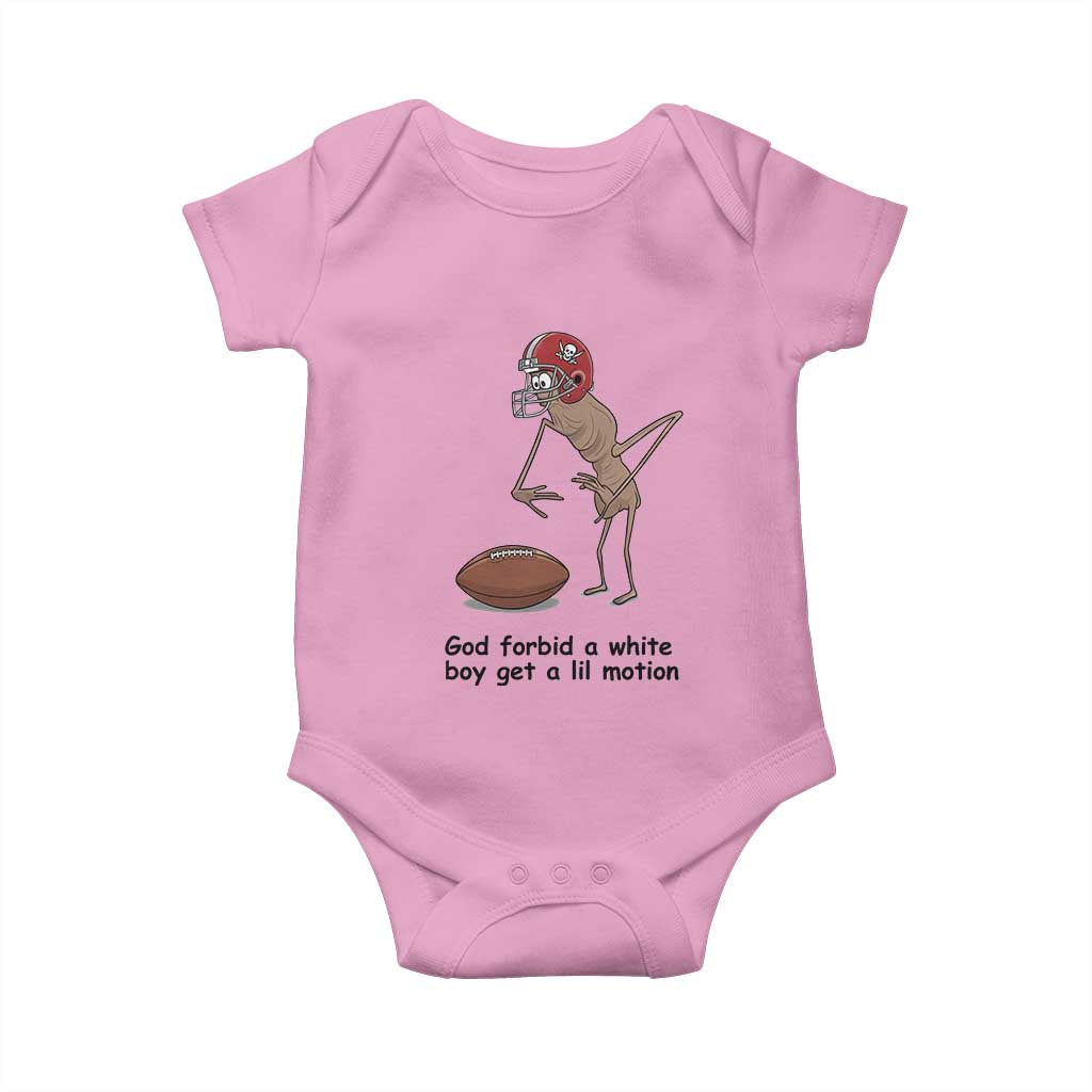 God Forbid a White Boy Get a Lil Motion Baby Onesie Marcus The Worm Robert Meme Funny Internet Quote TS14 Light Pink Print Your Wear