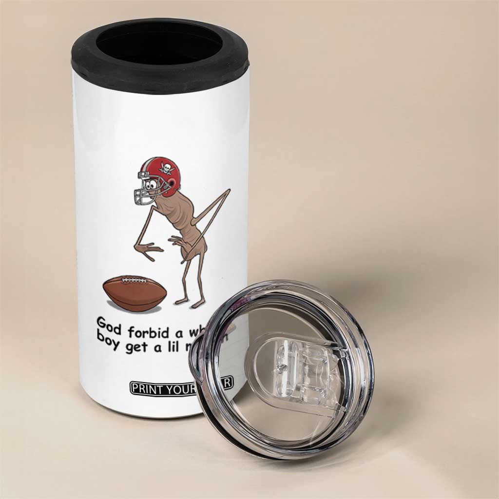 God Forbid a White Boy Get a Lil Motion 4 in 1 Can Cooler Tumbler Marcus The Worm Robert Meme Funny Internet Quote TS14 Print Your Wear