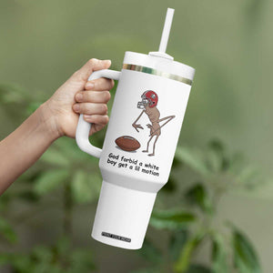 God Forbid a White Boy Get a Lil Motion Tumbler With Handle Marcus The Worm Robert Meme Funny Internet Quote TS14 Print Your Wear