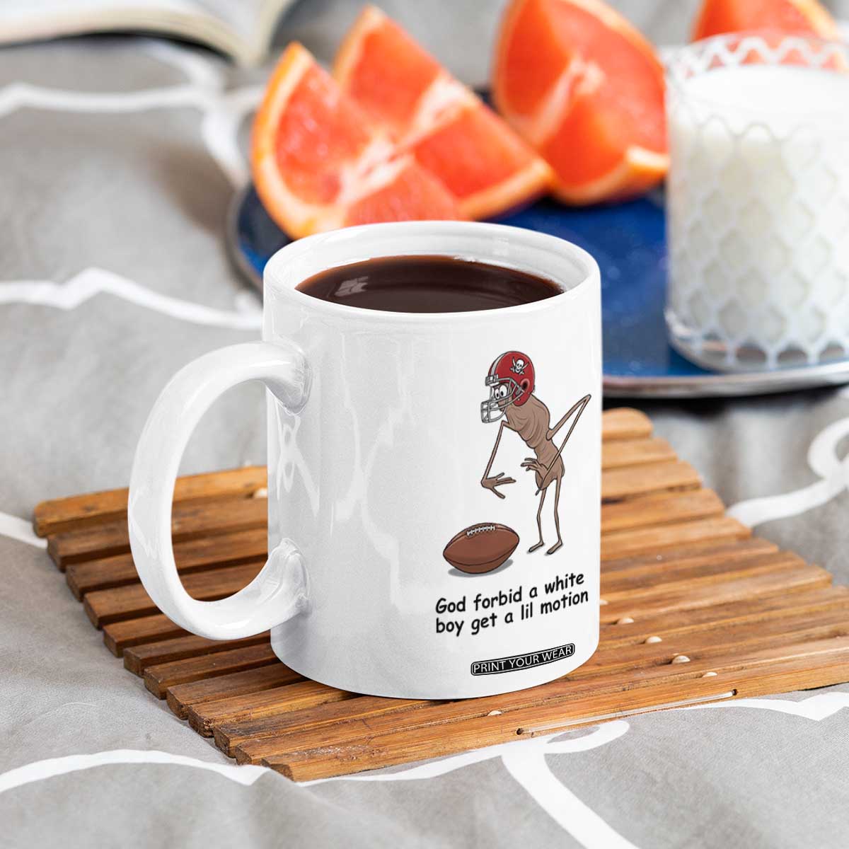 God Forbid a White Boy Get a Lil Motion Coffee Mug Marcus The Worm Robert Meme Funny Internet Quote TS14 Print Your Wear