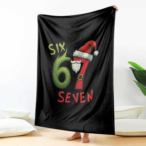 67 Six Seven Christmas Meme Throw Blanket Funny Santa Xmas TS14 Print Your Wear