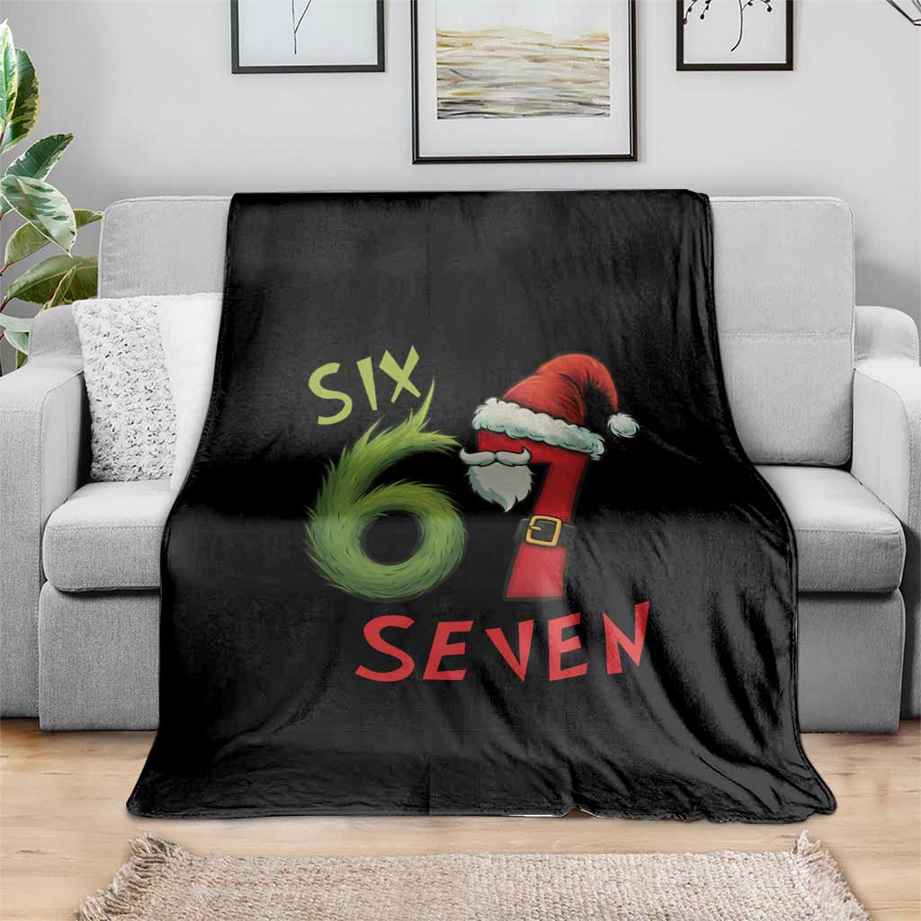 67 Six Seven Christmas Meme Throw Blanket Funny Santa Xmas TS14 Print Your Wear