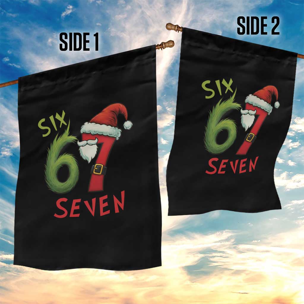 67 Six Seven Christmas Meme Garden Flag Funny Santa Xmas TS14 Print Your Wear