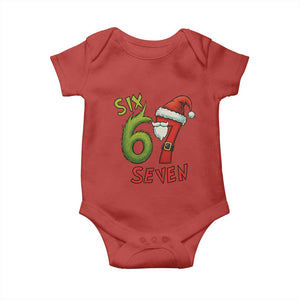 67 Six Seven Christmas Meme Baby Onesie Funny Santa Xmas TS14 Red Print Your Wear