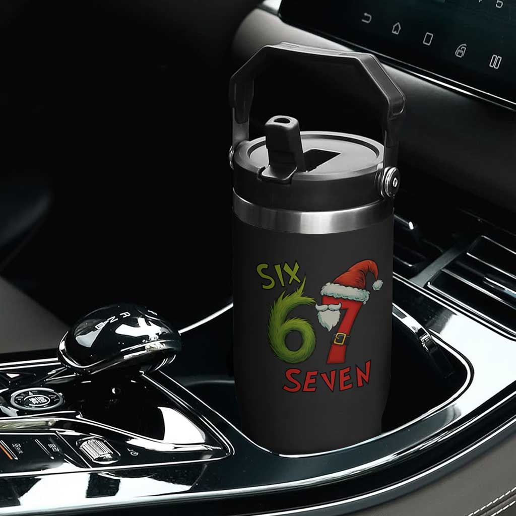 67 Six Seven Christmas Meme Flip Straw Tumbler Funny Santa Xmas TS14 Print Your Wear