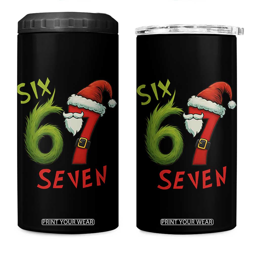 67 Six Seven Christmas Meme 4 in 1 Can Cooler Tumbler Funny Santa Xmas TS14 One Size: 16 oz Black Print Your Wear