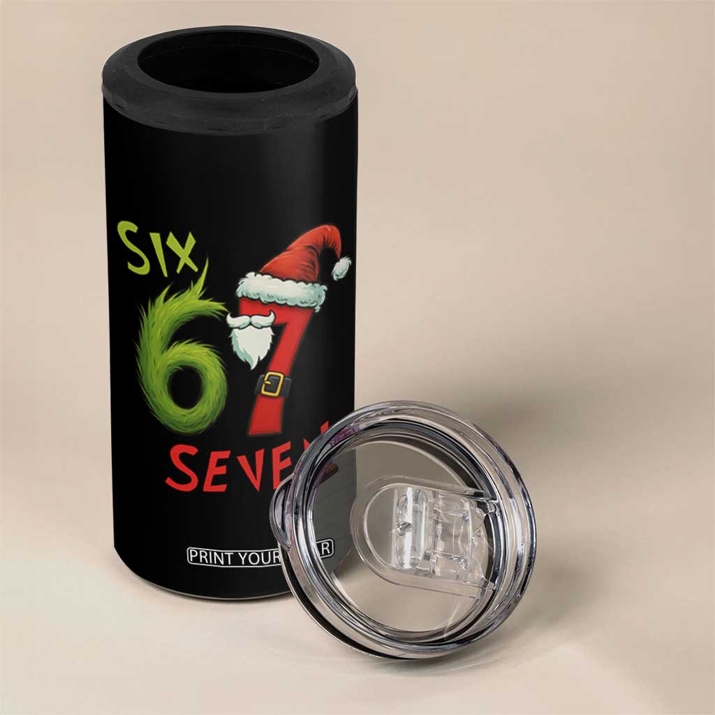 67 Six Seven Christmas Meme 4 in 1 Can Cooler Tumbler Funny Santa Xmas TS14 Print Your Wear