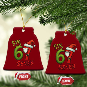67 Six Seven Christmas Meme Ceramic Ornament Funny Santa Xmas TS14 Print Your Wear