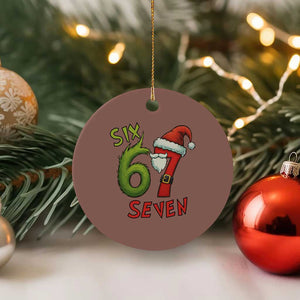 67 Six Seven Christmas Meme Ceramic Ornament Funny Santa Xmas TS14 1pc Mocha Print Your Wear