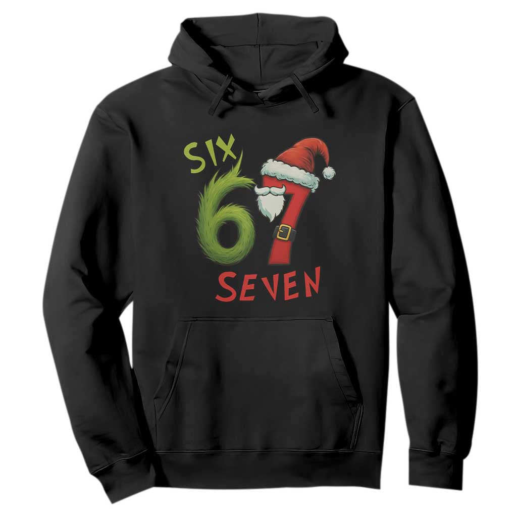 67 Six Seven Christmas Meme Hoodie Funny Santa Xmas TS14 Black Print Your Wear