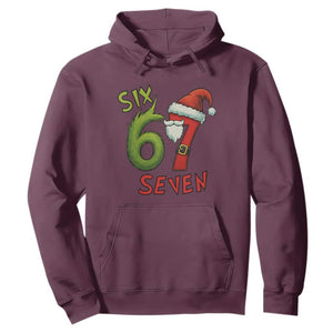 67 Six Seven Christmas Meme Hoodie Funny Santa Xmas TS14 Maroon Print Your Wear