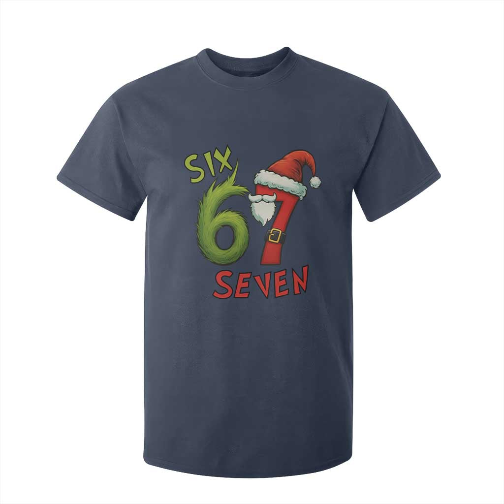 67 Six Seven Christmas Meme T Shirt For Kid Funny Santa Xmas TS14 Navy Print Your Wear