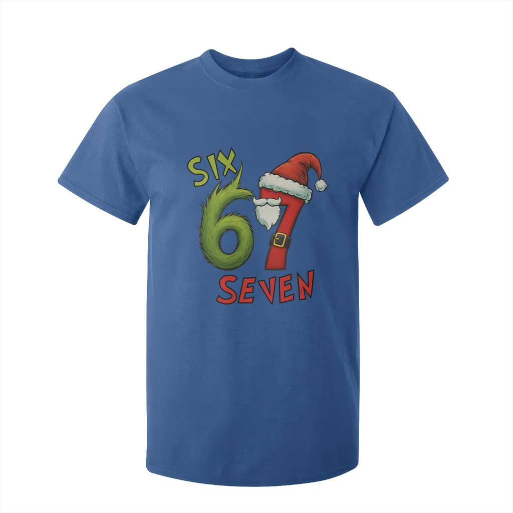 67 Six Seven Christmas Meme T Shirt For Kid Funny Santa Xmas TS14 Royal Blue Print Your Wear