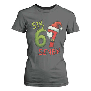 67 Six Seven Christmas Meme T Shirt For Women Funny Santa Xmas TS14 Dark Heather Print Your Wear