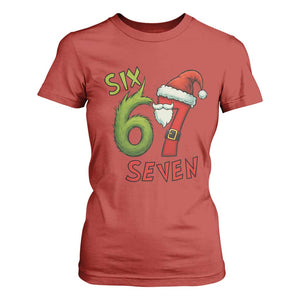 67 Six Seven Christmas Meme T Shirt For Women Funny Santa Xmas TS14 Red Print Your Wear