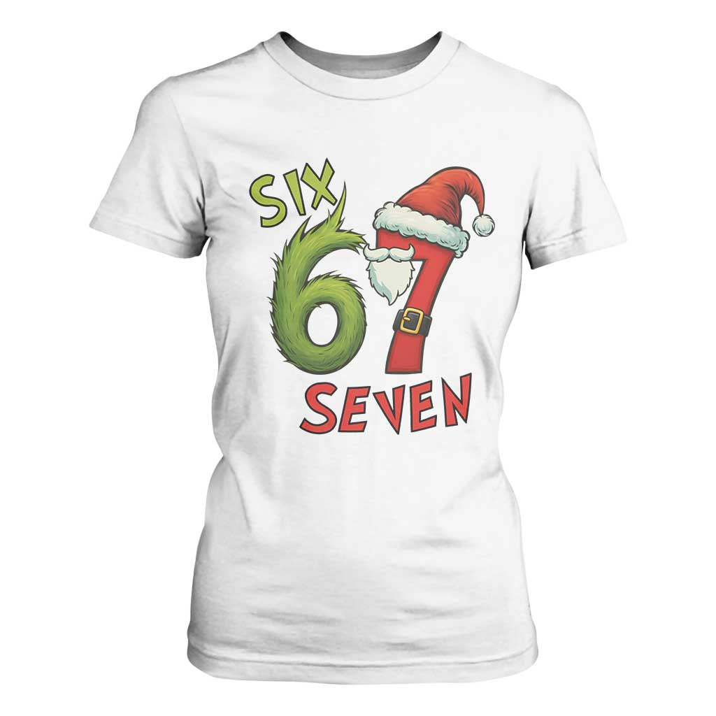 67 Six Seven Christmas Meme T Shirt For Women Funny Santa Xmas TS14 White Print Your Wear