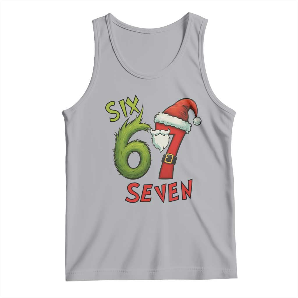 67 Six Seven Christmas Meme Tank Top Funny Santa Xmas TS14 Athletic Heather Print Your Wear