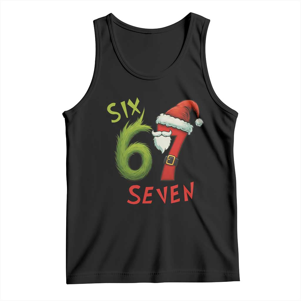 67 Six Seven Christmas Meme Tank Top Funny Santa Xmas TS14 Black Print Your Wear