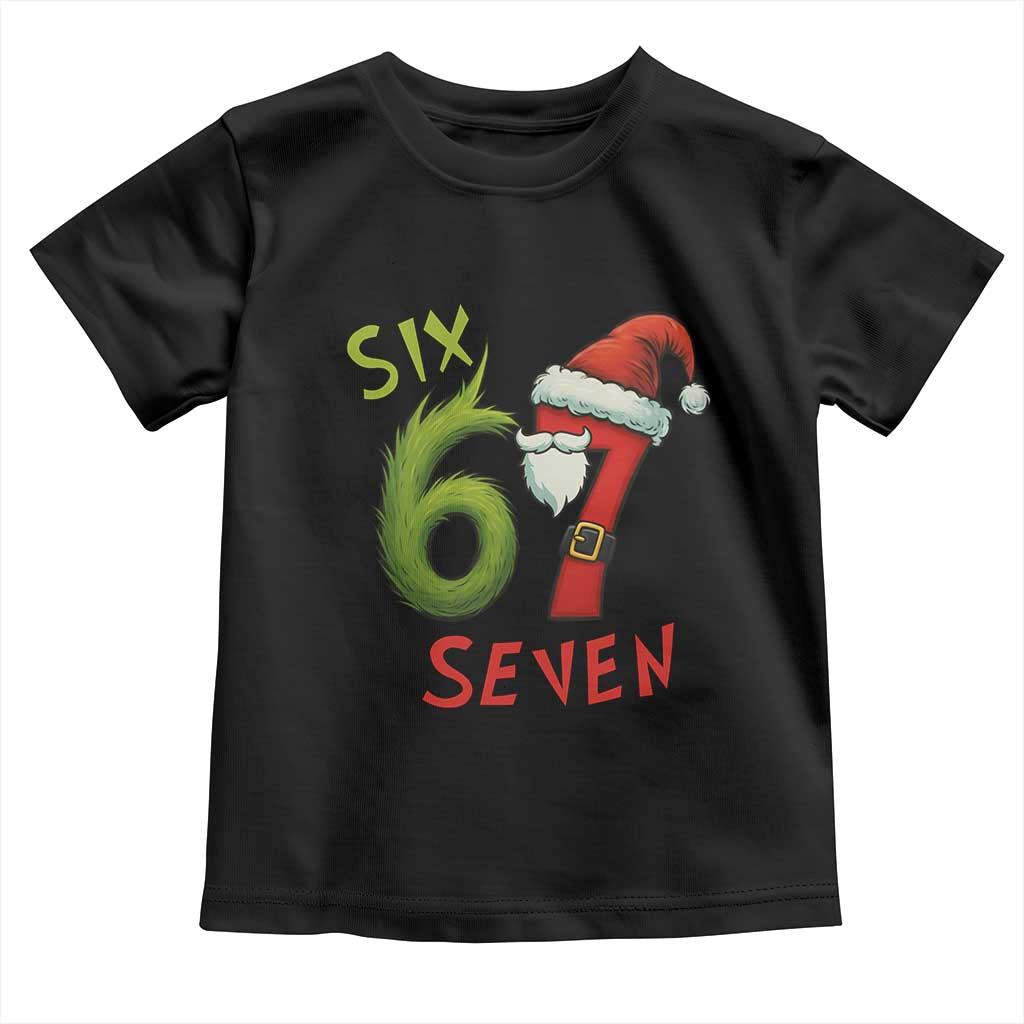 67 Six Seven Christmas Meme Toddler T Shirt Funny Santa Xmas TS14 Black Print Your Wear