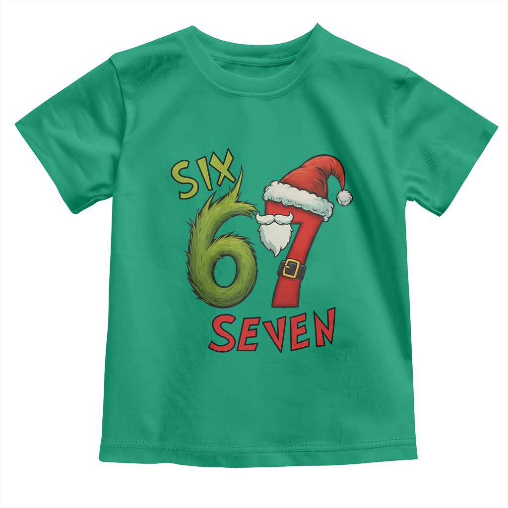 67 Six Seven Christmas Meme Toddler T Shirt Funny Santa Xmas TS14 Irish Green Print Your Wear