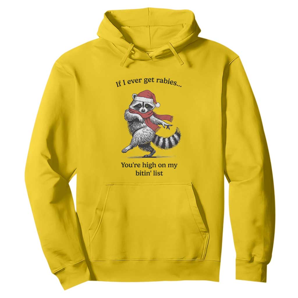 Funny Racoon Christmas Hoodie If I Ever Get Rabies You're High On My Bitting List TS14 Daisy Print Your Wear