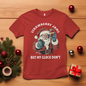 Strawberry Jams But My Gun Do Not T Shirt Funny Santa Gun Christmas TS14 Red Print Your Wear