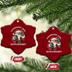 Strawberry Jams But My Gun Do Not Ceramic Ornament Funny Santa Gun Christmas TS14 Print Your Wear