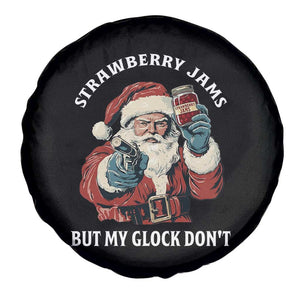 Strawberry Jams But My Gun Do Not Spare Tire Cover Funny Santa Gun Christmas TS14 Print Your Wear