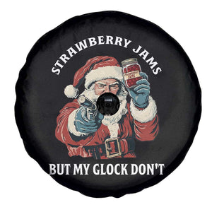 Strawberry Jams But My Gun Do Not Spare Tire Cover Funny Santa Gun Christmas TS14 Print Your Wear
