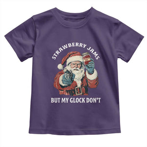 Strawberry Jams But My Gun Do Not Toddler T Shirt Funny Santa Gun Christmas TS14 Purple Print Your Wear