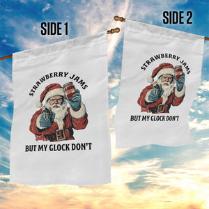 Funny Santa Gun Christmas Garden Flag Strawberry Jams But My Gun Do Not TS14 Print Your Wear