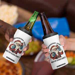 Funny Santa Gun Christmas 4 in 1 Can Cooler Tumbler Strawberry Jams But My Gun Do Not TS14 Print Your Wear